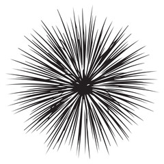 Fototapeta premium Abstract Spiky Radial Burst Illustration