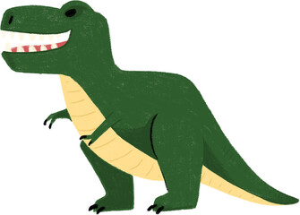 Cute Hand-Drawn Dinosaur
