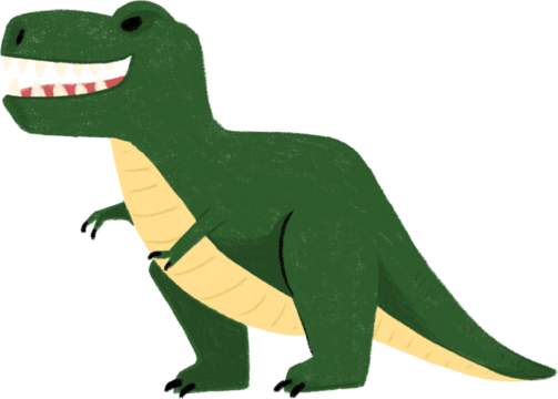 Cute Hand-Drawn Dinosaur