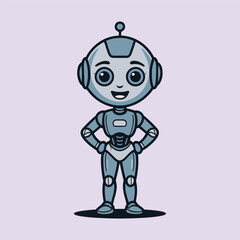 Mascot robot logo, unique logo, technology