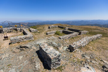 Ruins of St. Prokopije Church on Nebeske Stolice peak in Kopaonik mountains