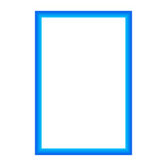 Soft pastel light blue rectangular PNG frame with gentle gradient and transparent background, ideal for baby, sky, or water-inspired minimalist digital designs.