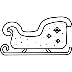 Christmas sleigh outline 
