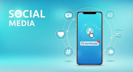 Connect instantly with social media icons and smartphone notifications