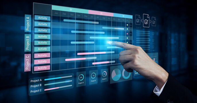 Comprehensive project management dashboard integrates scheduling, progress tracking, and performance analytics to improve workflow efficiency and enhance team collaboration. Parse