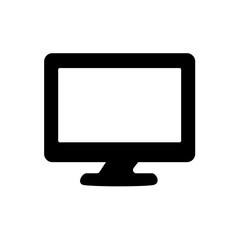 A monitor icon representing digital display and workspace. Suitable for office setups, professional computing, graphic layouts, productivity tools, and workstation environments.