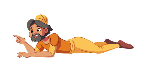 Indian man cartoon character. moral stories for the best cartoon character.