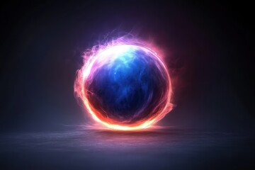 Celestial Orb: A mesmerizing and radiant spherical body of cosmic energy, glowing vibrantly in space with a blend of luminous colors, symbolizing the power and wonder of the cosmos.