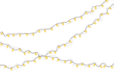 string wired bulbsGlowing Christmas lights garland for festive holiday and party decorChristmas string lights isolated. Glowing realistic garlands on dark background. Holiday shimmering lights.