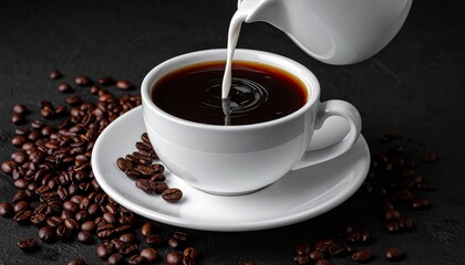 Fototapeta premium black coffee expresso