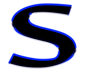 blue and black letter s, letter s, alphabetic ABC, 