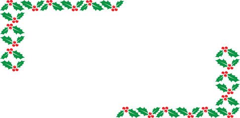 Holly leaf frame, which is a popular Christmas decoration