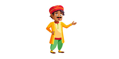 Indian man cartoon character. moral stories for the best cartoon character.
