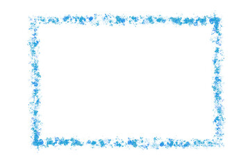 foggy light blue color crayon frame	