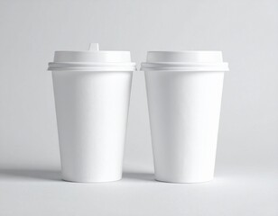 White paper coffee cup mockup