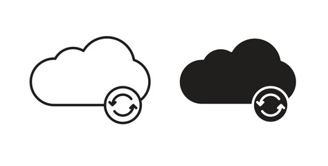 Backup icon symbol. Vector EPS 10. line and glyph icon