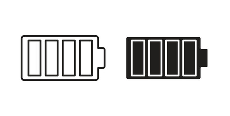 Battery icon symbol. Vector EPS 10. line and glyph icon