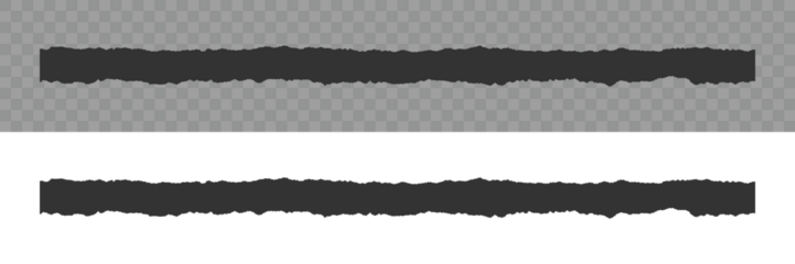 Torn or ripped paper sheet. Set of ripped paper, jagged rectangle, torn paper frames vector illustration. Set of black torn paper edge shapes on white background for design. Vector. Jagged rectangle.