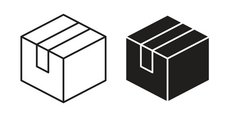 Box icon symbol. Vector EPS 10. line and glyph icon