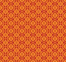 Traditional seamless pattern, Indian art legacy. Indian, Arabic, Middle East classic style. Suzani style. Pattern sample included.