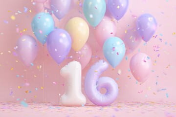 Colorful Balloon Decorations for a Fun Sweet Sixteen Celebration