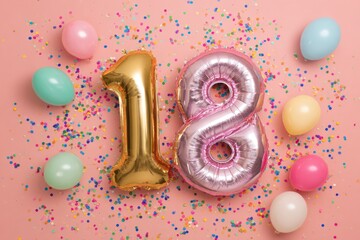 Colorful Celebration Elements for Eighteenth Birthday Party Decor