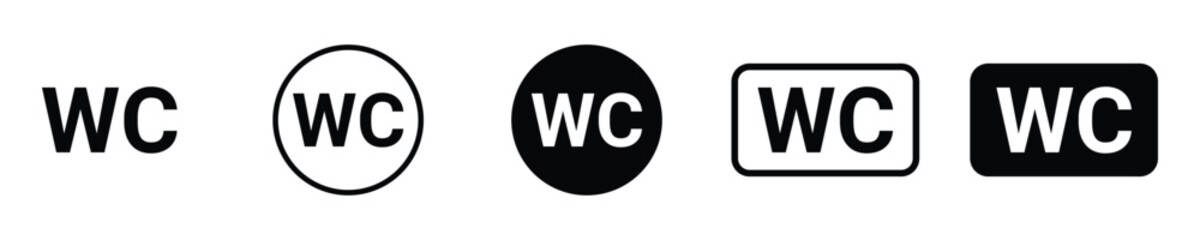 WC room icon. Bathroom sign , vector illustration . 
