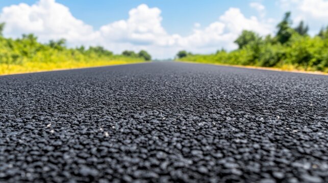 Enjoying a beautiful drive through the green fields of Thailand under a sunny blue sky with fluffy white clouds