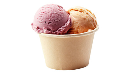 Ice Cream Cup Two Scoops Cold Dessert Sweet Snack Creamy Frozen Delight