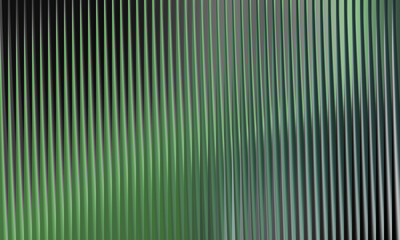Obraz premium Abstract corrugated metal texture green and silver gradient background modern industrial design element