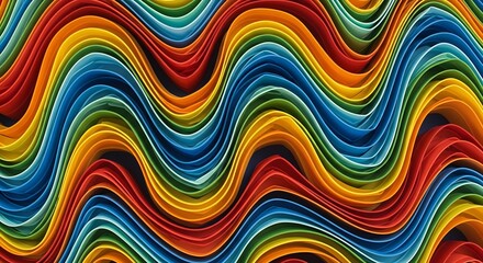 Fototapeta premium Colorful wavy paper texture.