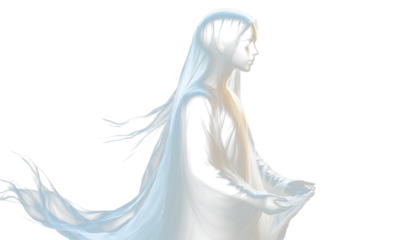 Translucent phantom hovering transparent PNG overlay effect