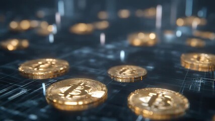 Detailed 3D visualization of blockchain technology featuring radiant nodes, crypto transaction flows, and digital data dashboards, symbolizing modern cryptocurrency systems, secure ledgers, and - Powered by Adobe