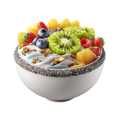 3D cartoon smoothie bowl png fruit png breakfast png healthy png dessert png yogurt png berries png granola png food png vegan png transparent background image