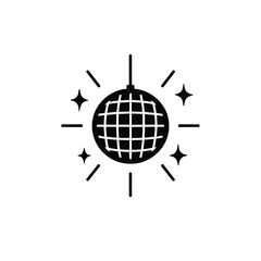 Disco Ball Silhouette Vector Illustration