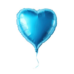 Blue heart-shaped balloon png helium png party png love png decoration png celebration png shiny png festive png gift png float png transparent background image