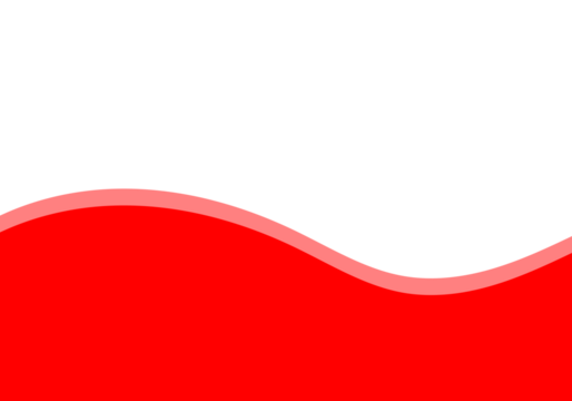 Red abstract wave border with smooth flowing curve design isolated on transparent background for banner, poster, and graphic layout decoration - Powered by Adobe