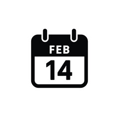 Valentine’s Day Calendar Vector Illustration