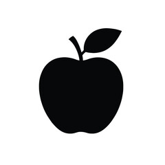 Apple Silhouette Vector Illustration