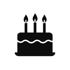 Birthday Cake with Candles Vector Illustration