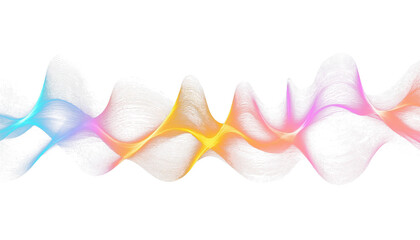 Semi-transparent sound wave rainbow for design overlay