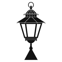 The Prairie Lantern vector clean black silhouette design white background
