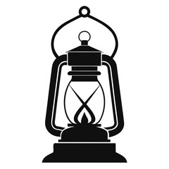 The Prairie Lantern vector clean black silhouette design white background