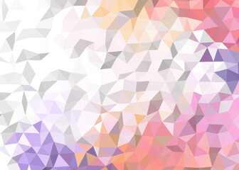 Colorful crystalized texture created with a vibrant mosaic of geometric shapes in a modern abstract polygonal style