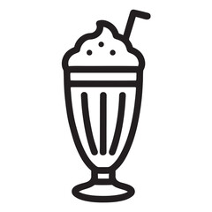 milkshake icon vector