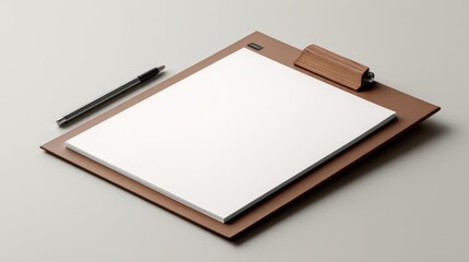 Minimal Corporate Letterhead in Holder Mockup