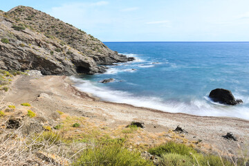The Shell Cove on The Coast of Villaricos town in Cuevas de Almanzora, Almeria, Spain