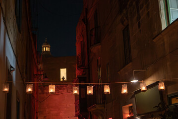 Candlelit Alleyway at Dusk, Birgu by Candlelight