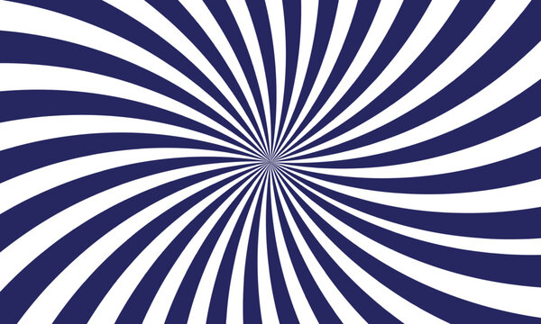 Abstract swirling blue and white rays bursting outward from a central point