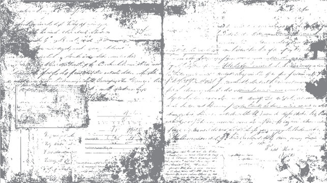 Distressed vintage handwritten document with faded script and textured grunge overlay paper